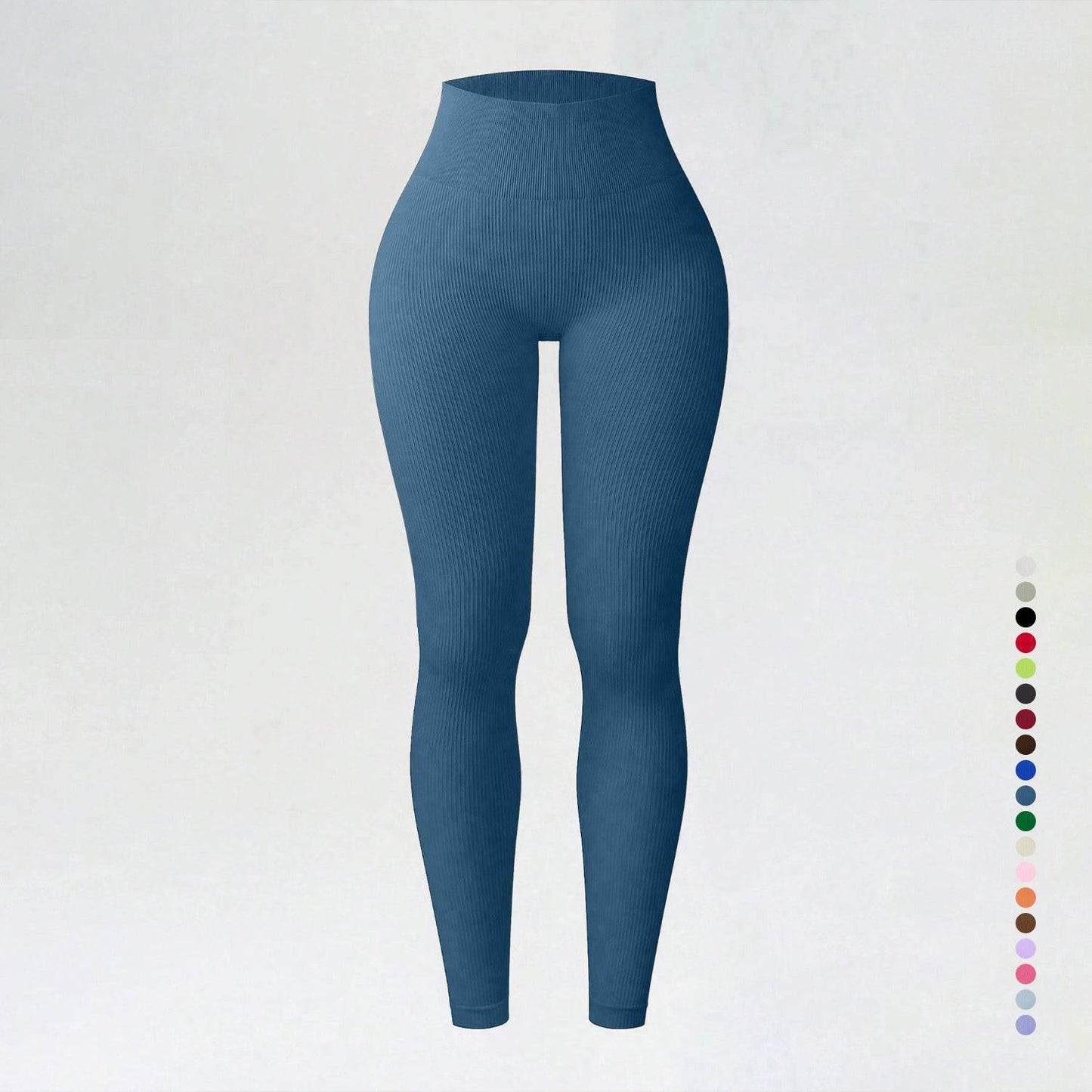 Threaded autumn and winter yoga pants seamless fitness pants high waisted sports yoga clothes leggings - IntuitiveEncBoutique
