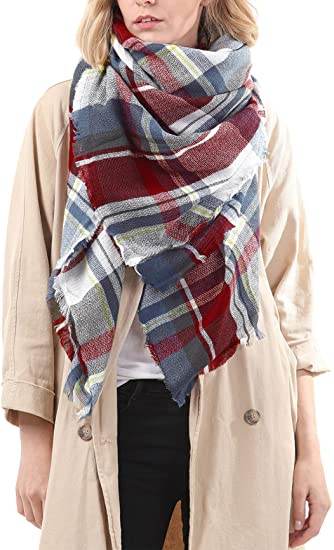 women scarves-redblack - IntuitiveEncBoutique