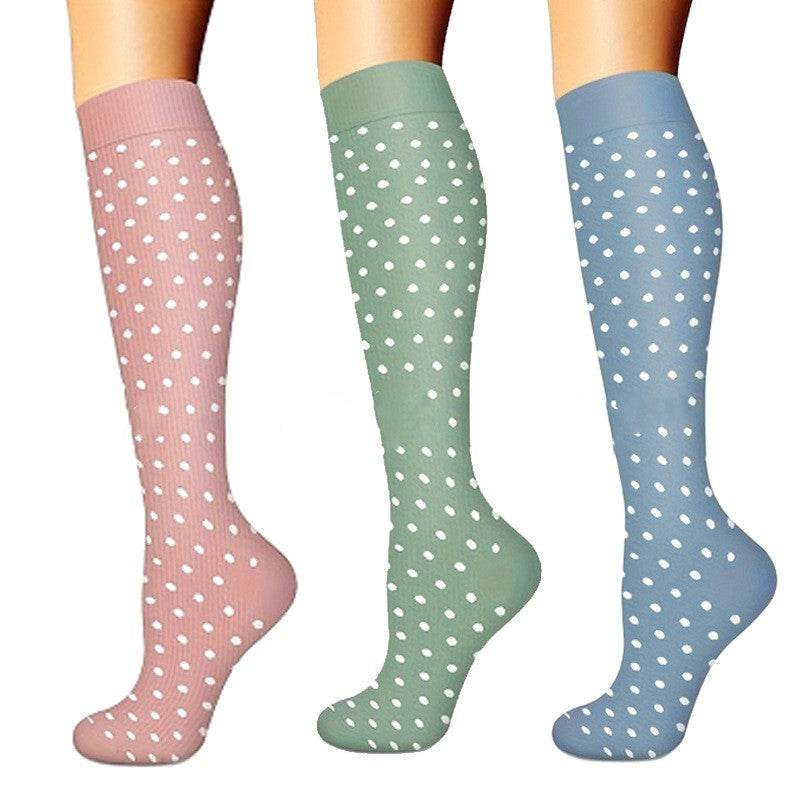 Sports pressure socks long tube socks calf socks compression socks skipping rope elastic cycling socks - IntuitiveEncBoutique