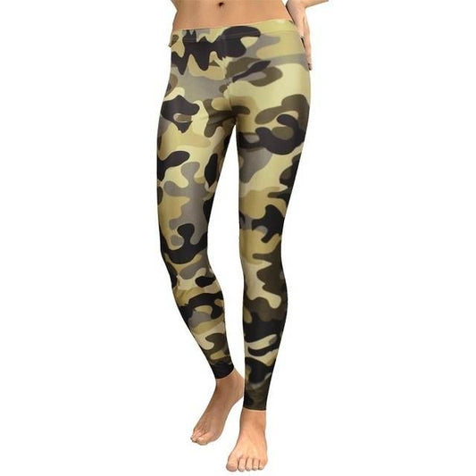Women Camouflage Digital Print Fitness Leggings - IntuitiveEncBoutique