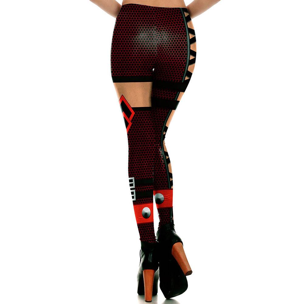 Ripple Digital Print Cool Belt Pattern Fashion Leggings - IntuitiveEncBoutique