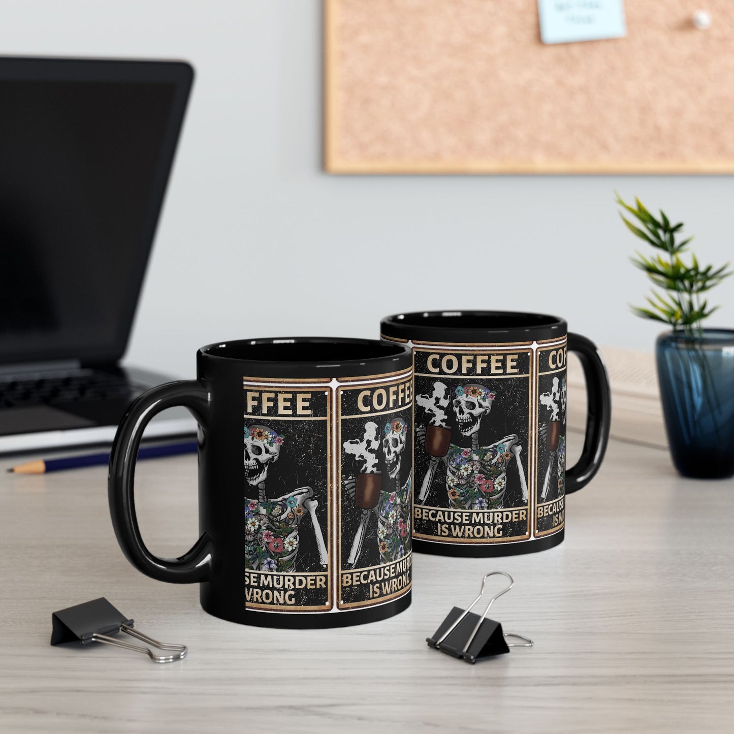 Coffee Mug with Skeleton Design - Funny Gift for Halloween, Birthdays, Coffee Lovers, Unique Home Decor, Quirky Kitchenware
