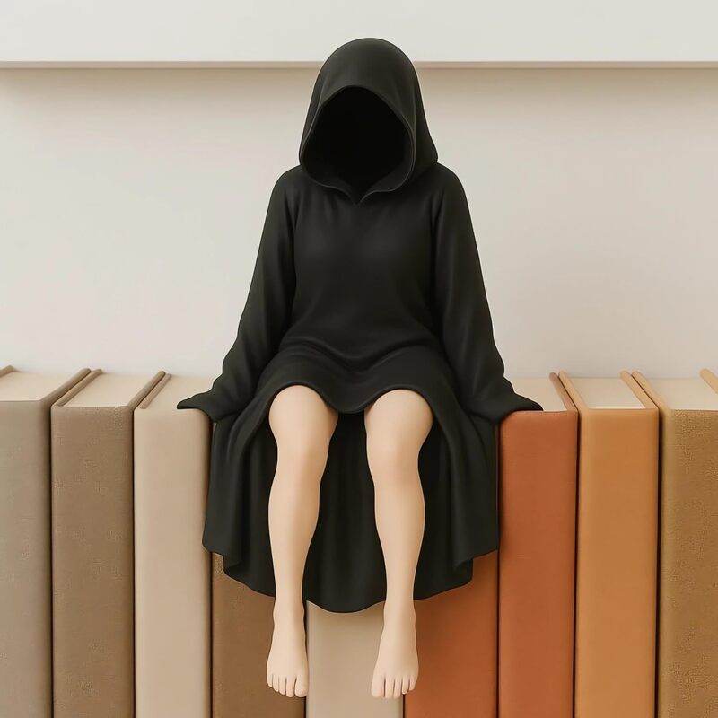 Halloween Female Sitting Statue for Desktop/Bedroom/Living Room Home Decor - IntuitiveEncBoutique