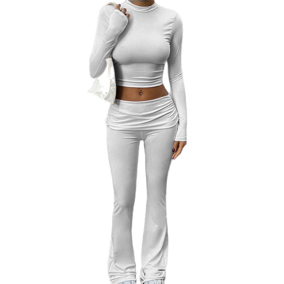 Spicy Style Long Sleeve T-Shirt and Yoga Pants Set for Women - IntuitiveEncBoutique