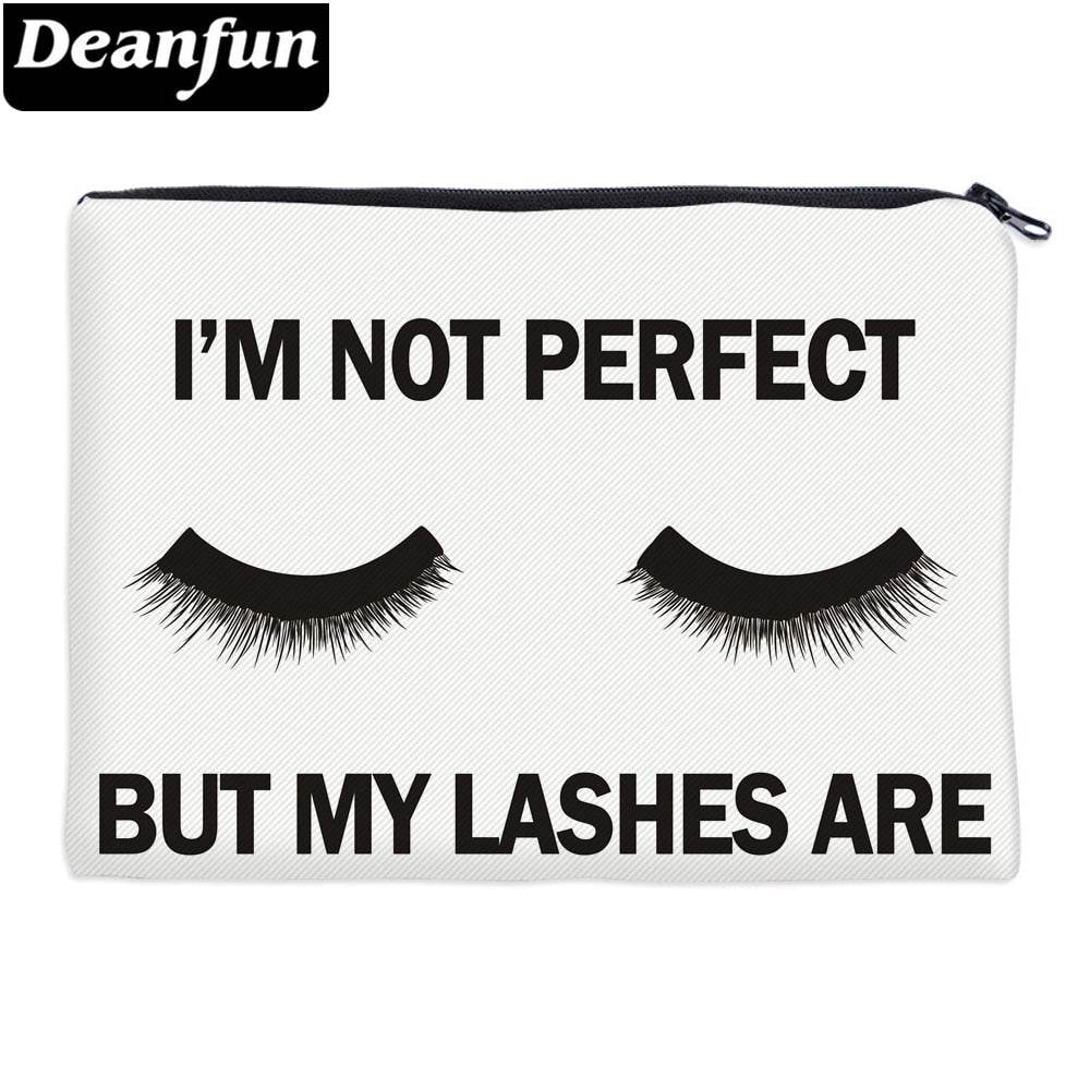 Deanfun Cosmetic Bags 3D Printed Eyelash with Letter Necessaries for Women Travelling - IntuitiveEncBoutique