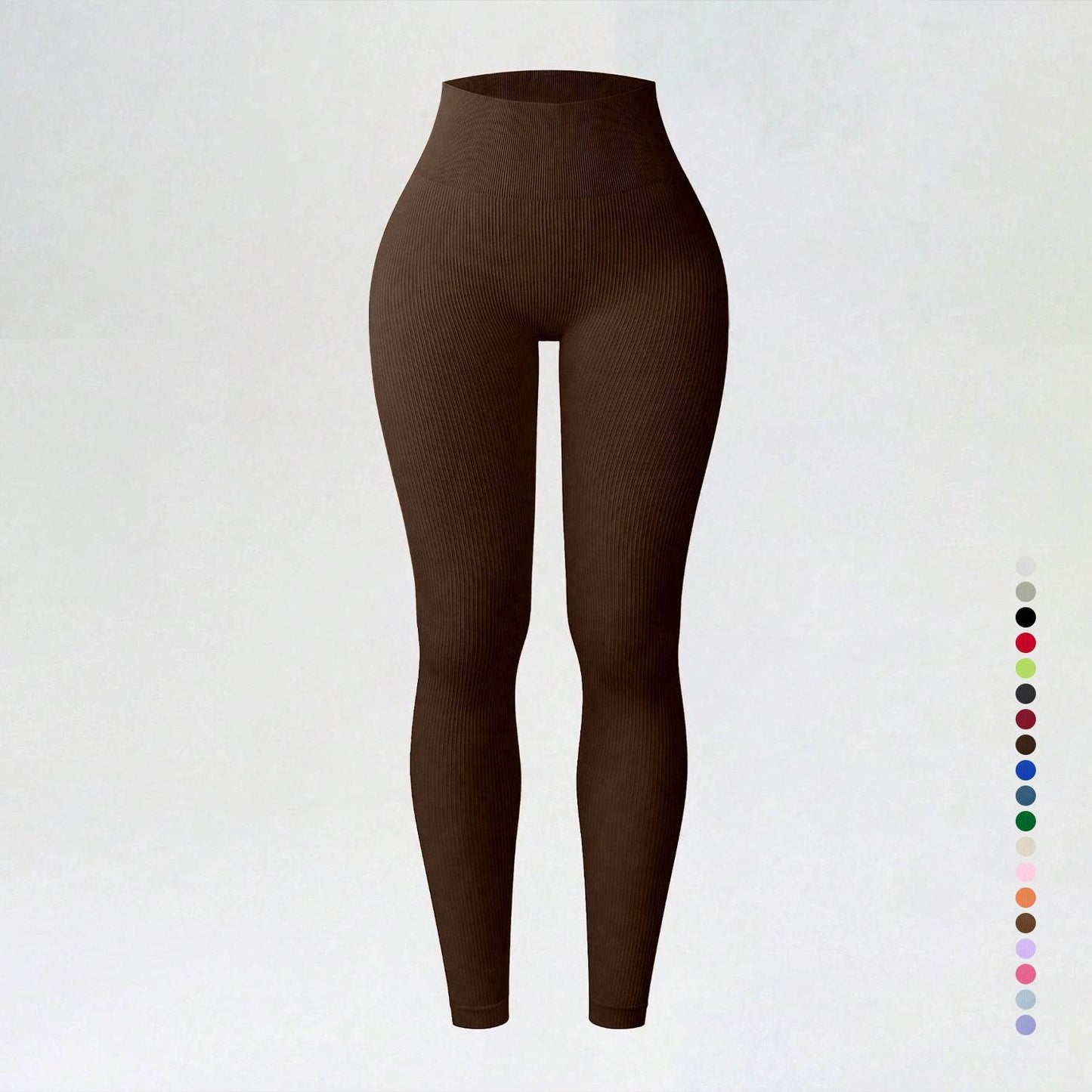 Threaded autumn and winter yoga pants seamless fitness pants high waisted sports yoga clothes leggings - IntuitiveEncBoutique