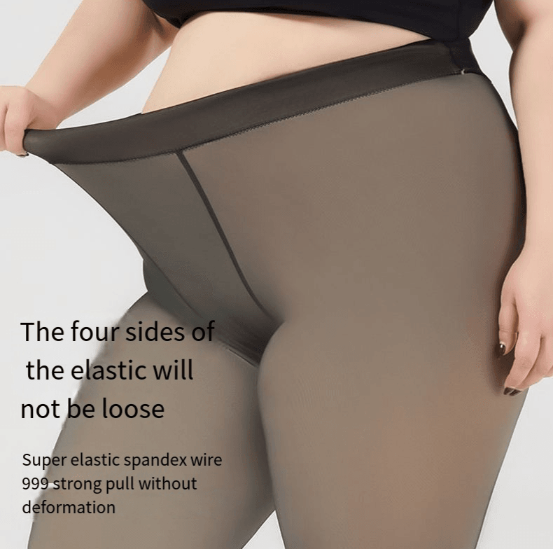 Oversized Black Silk Leg Artifact Black Transparent One Piece Elastic Pantyhose - IntuitiveEncBoutique