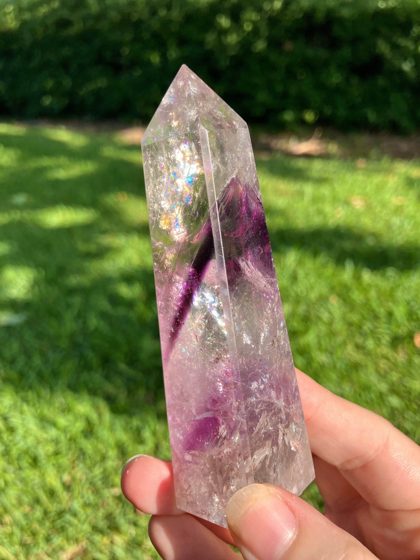 Phantom Amethyst Obelisk - High Quality - Brazil - IntuitiveEncBoutique
