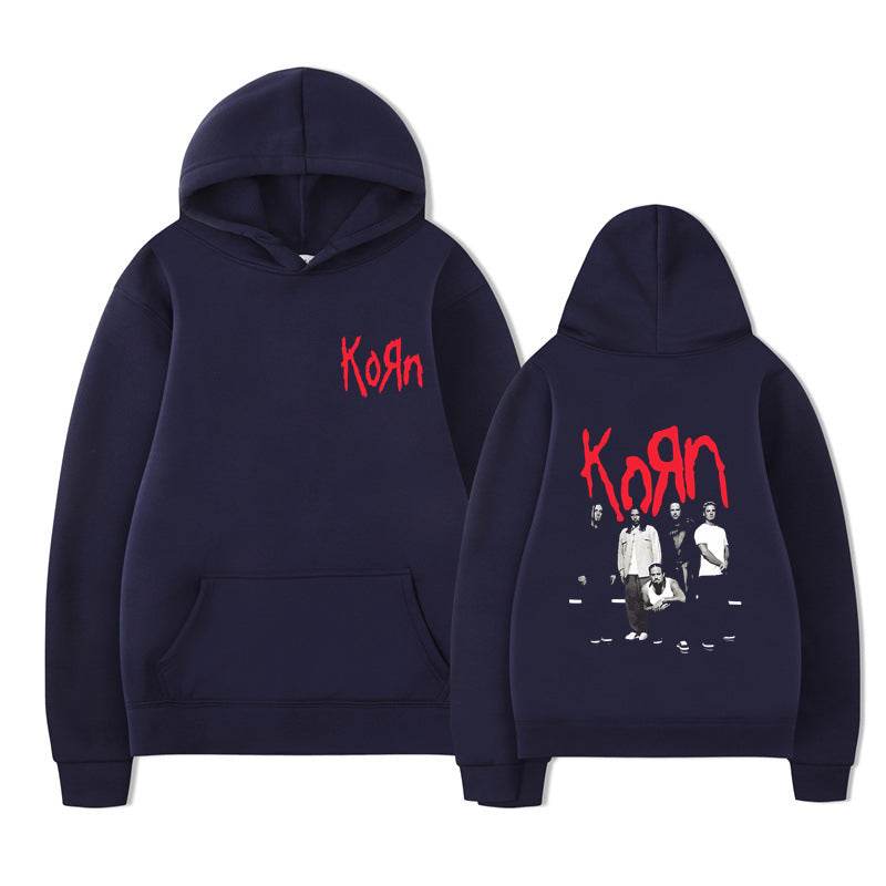 Rock Band Korn Graphic Hoodie Men Women Casual Oversized - IntuitiveEncBoutique