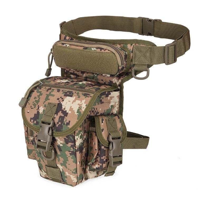 Waterproof Oxford Army camouflage single shoulder crossbody journalist photography sports leg bag - IntuitiveEncBoutique