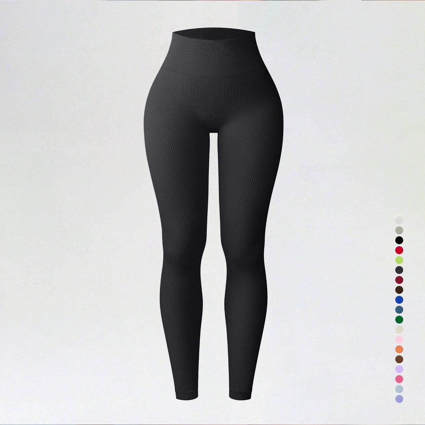 Threaded autumn and winter yoga pants seamless fitness pants high waisted sports yoga clothes leggings - IntuitiveEncBoutique