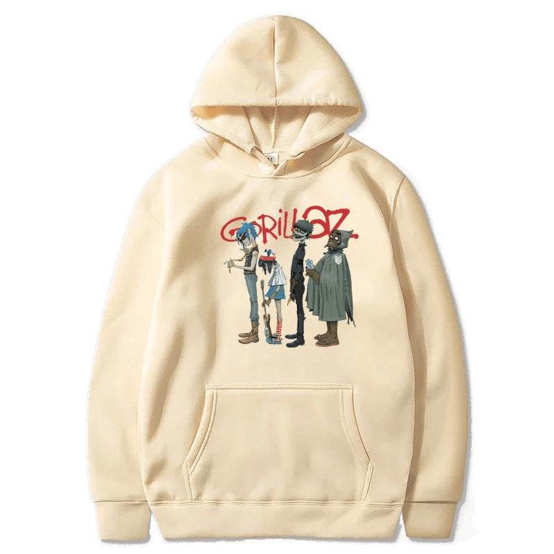 Spring GorillazPrinted Hoodie Unisex Long Sleeve Casual Jacket Trendy Versatile - IntuitiveEncBoutique
