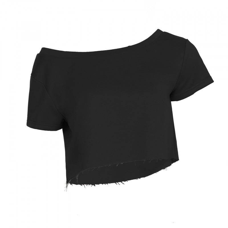INS Street Style Lazy Off-Shoulder Loose Simple Casual Long Sleeve Sweatshirt Spicy Girl Crop Top Slimming Top - IntuitiveEncBoutique