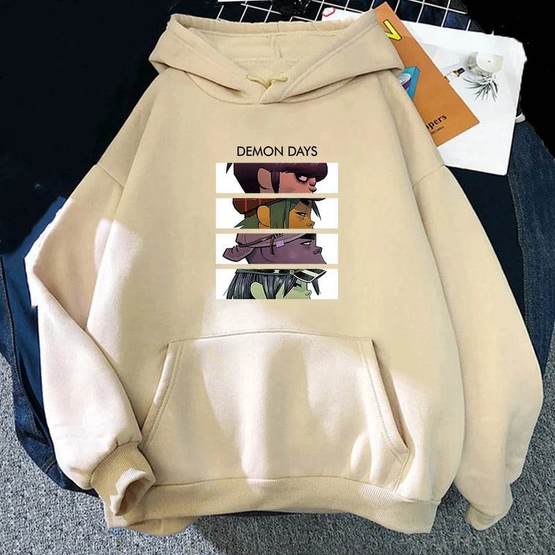 Pattern Printed Hooded Sweatshirt Unisex Long Sleeve Casual Jacket Fashion Versatile - IntuitiveEncBoutique