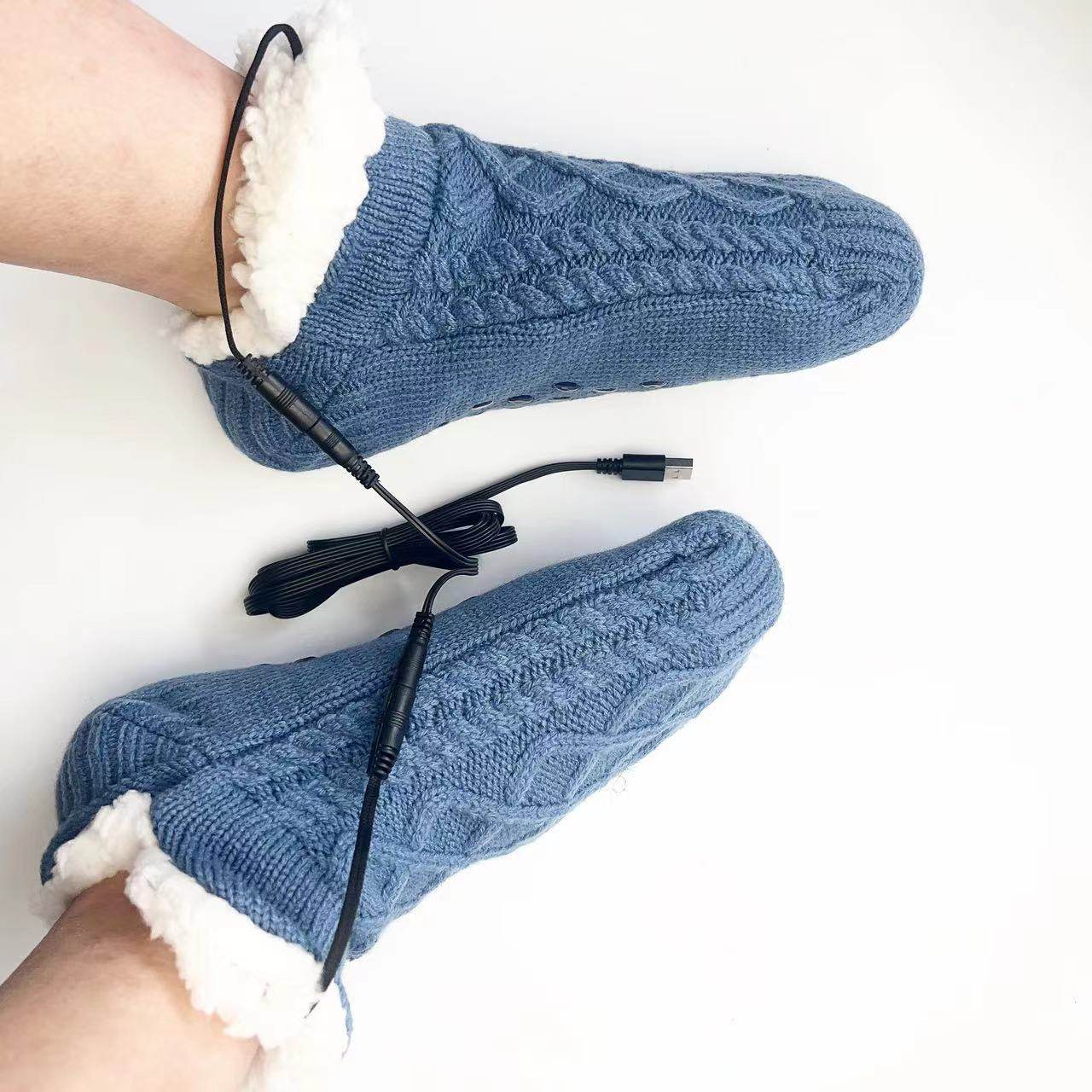 New USB Foot Warmer Home Electric Floor Socks - IntuitiveEncBoutique