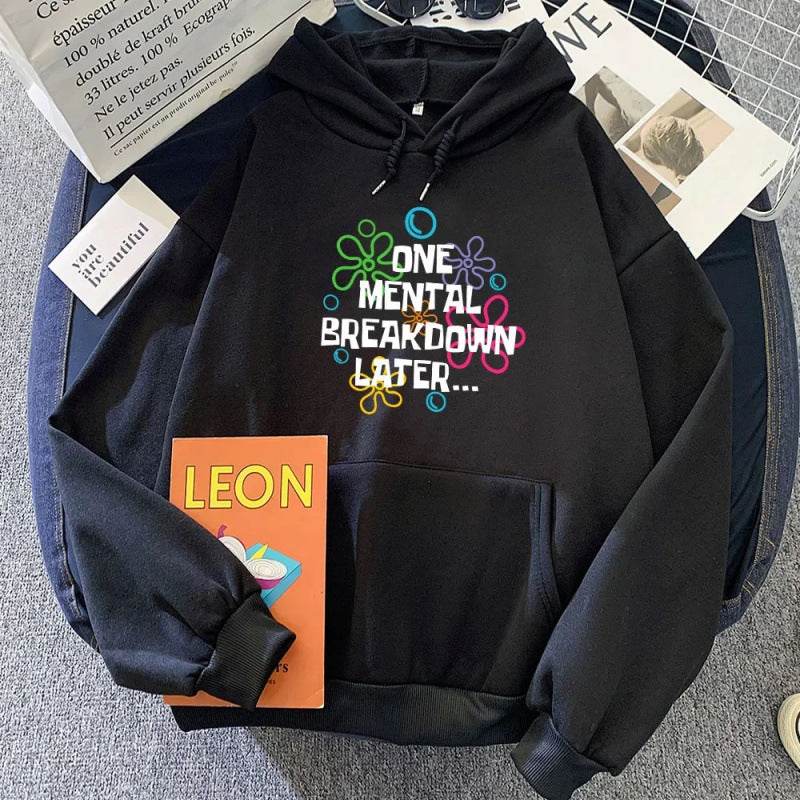 Spring Letter Pattern Printed Hooded Sweatshirt Unisex Long Sleeve Casual Jacket Trendy Student Versatile - IntuitiveEncBoutique