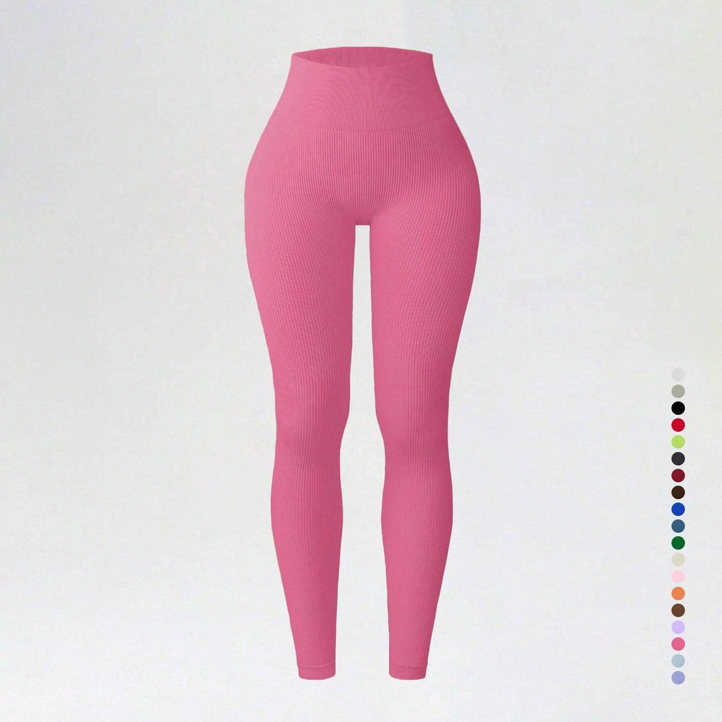 Threaded autumn and winter yoga pants seamless fitness pants high waisted sports yoga clothes leggings - IntuitiveEncBoutique