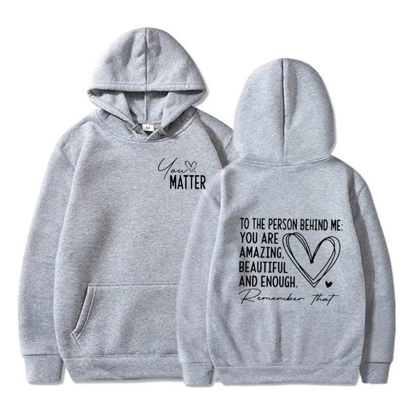 SingerLetter Print Hooded Sweatshirt Unisex Long Sleeve Casual Top Jacket - IntuitiveEncBoutique