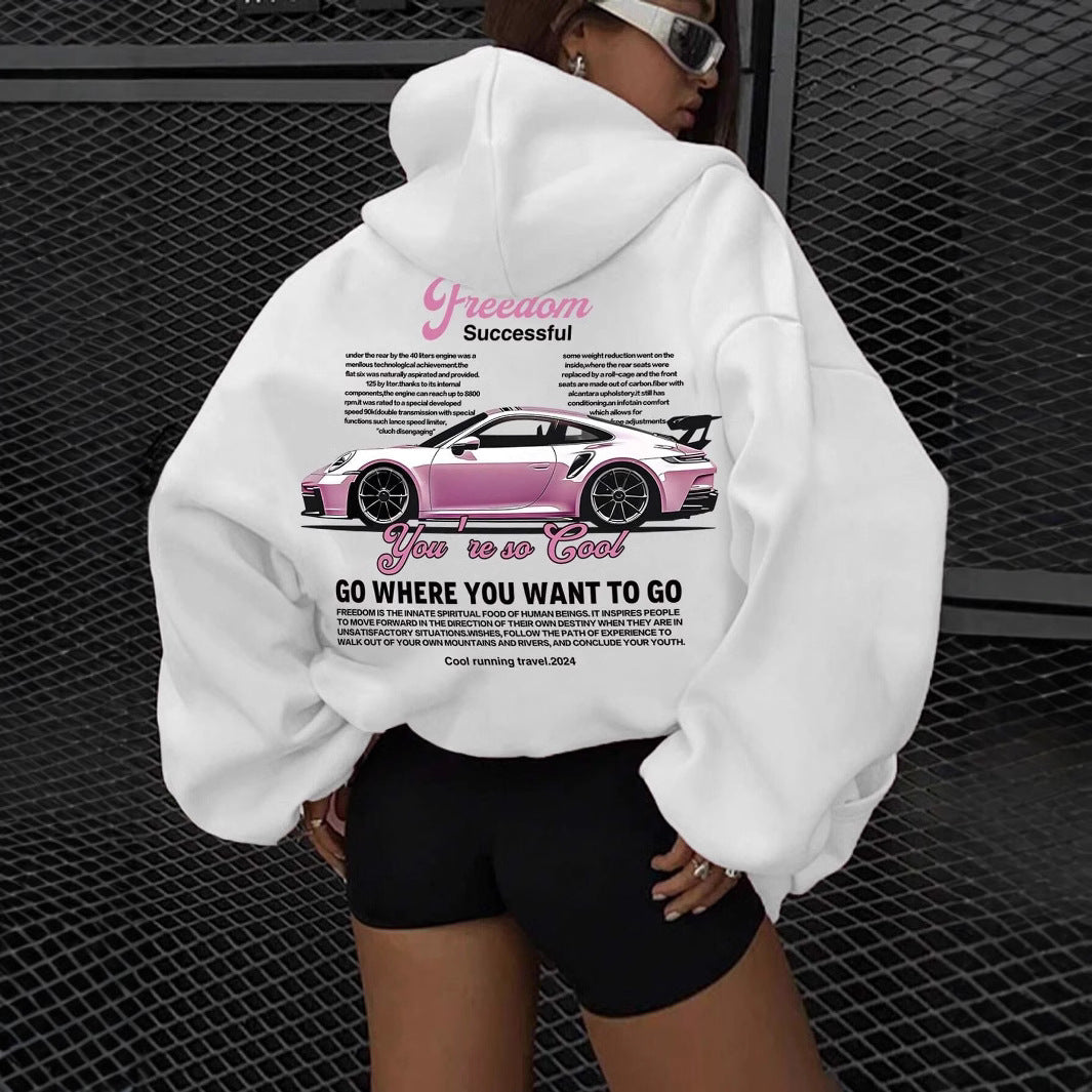 Autumn and Winter Hot Selling Women's Oversized Slogan