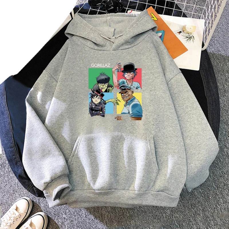 Pattern Printed Hooded Sweatshirt Unisex Long Sleeve Casual Jacket Fashion Versatile - IntuitiveEncBoutique
