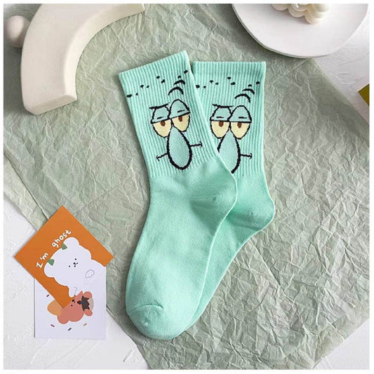 SpongeBob SquarePants funny mid tube socks - IntuitiveEncBoutique