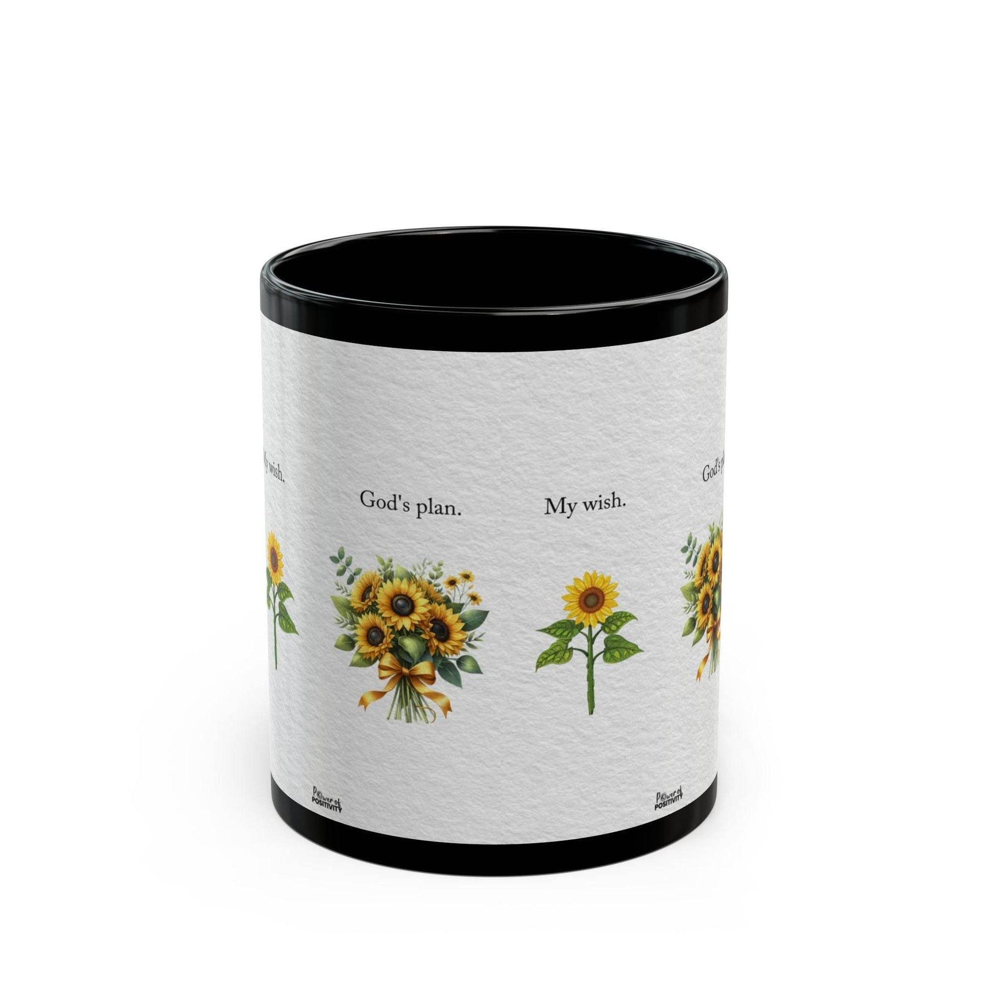 Sunflower Quote Black Mug - IntuitiveEncBoutique