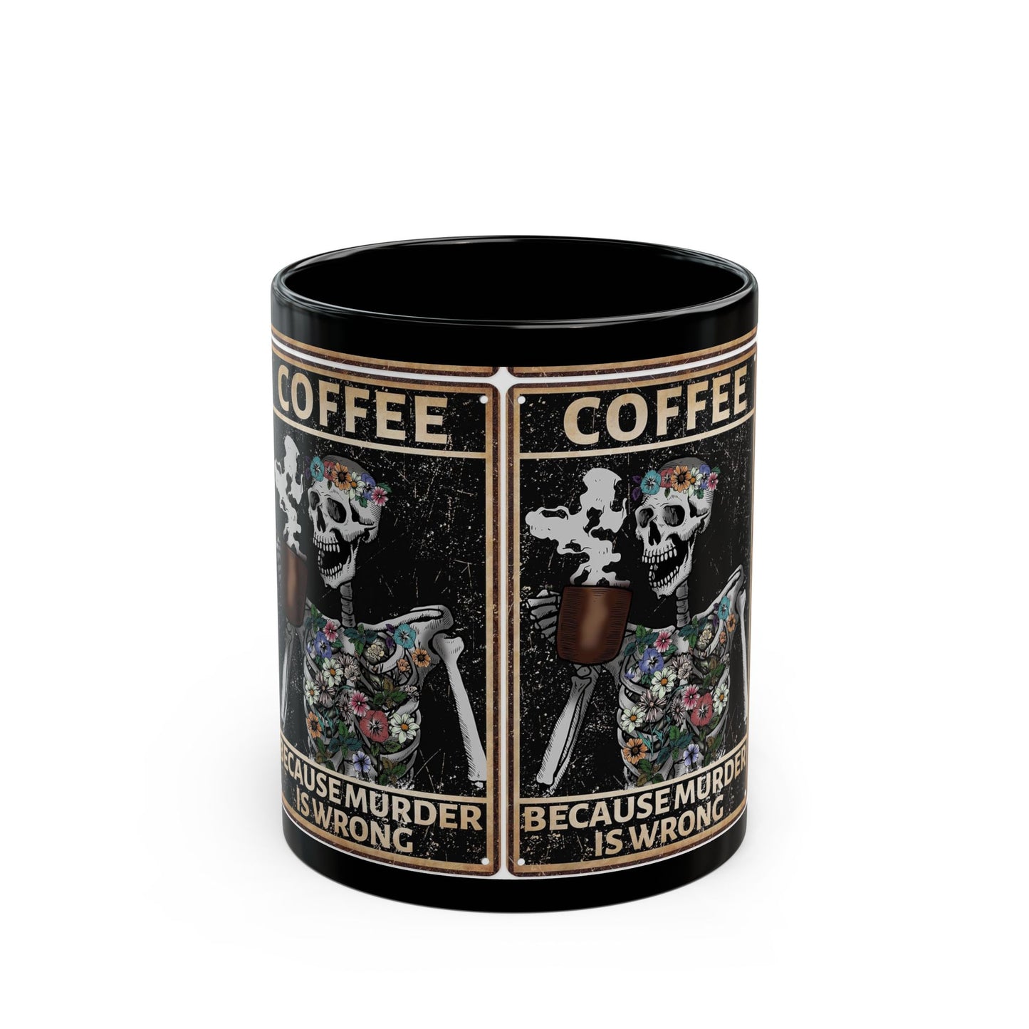 Coffee Mug with Skeleton Design - Funny Gift for Halloween, Birthdays, Coffee Lovers, Unique Home Decor, Quirky Kitchenware