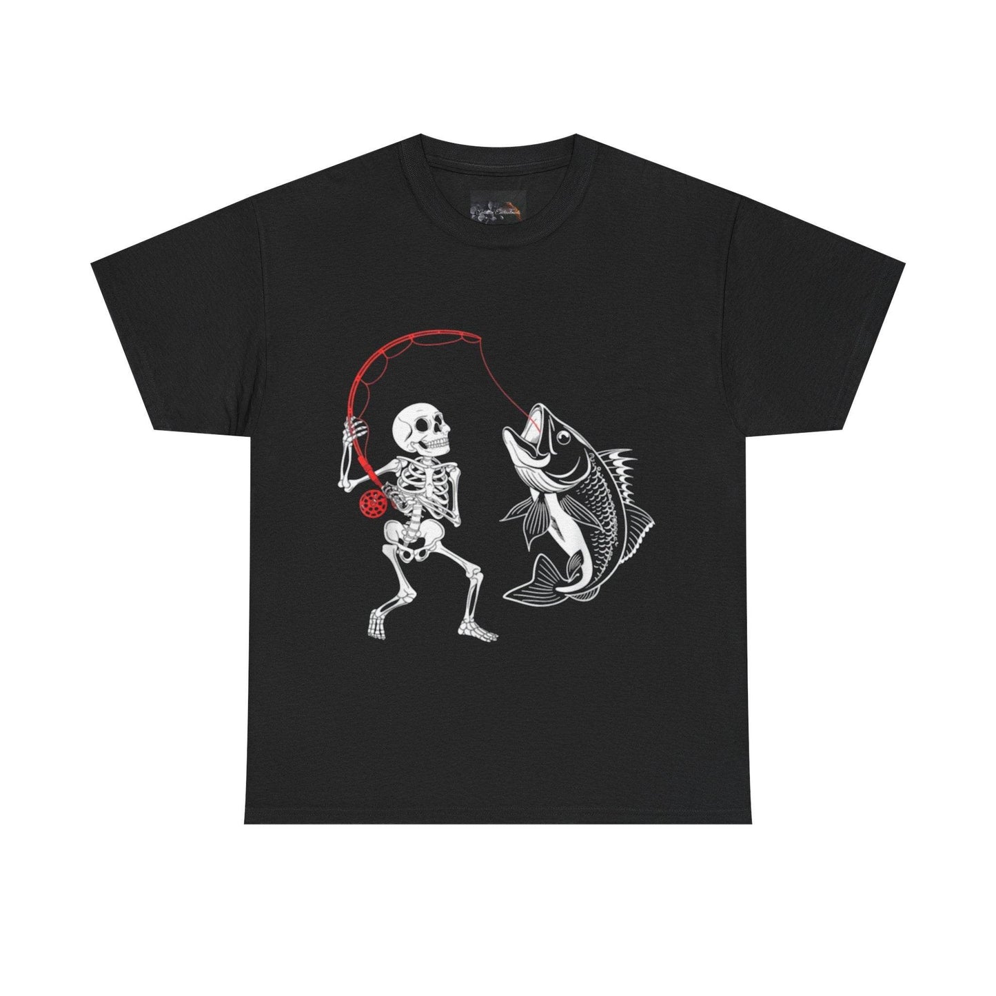 Skeleton Fishing Unisex Heavy Cotton Tee - IntuitiveEncBoutique