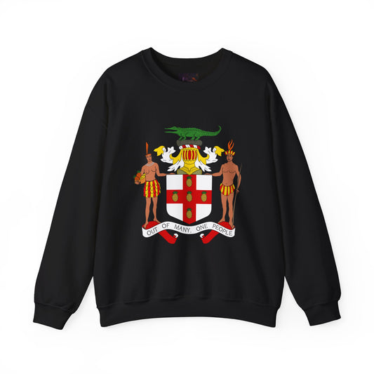 Jamaican Coat of Arms Heritage Crewneck Sweatshirt - Comfort, Unisex Apparel, Great for Celebrations, Cultural Events, Gift Idea, Everyday Wear