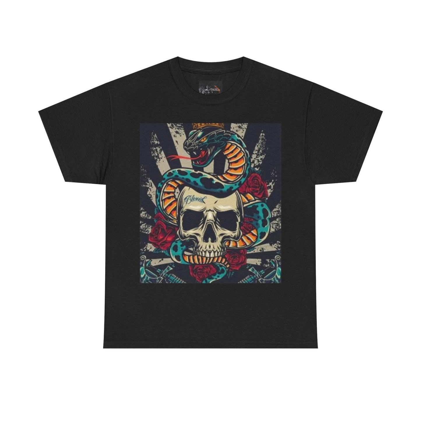 Bold Snake and Skull Graphic Tee - IntuitiveEncBoutique