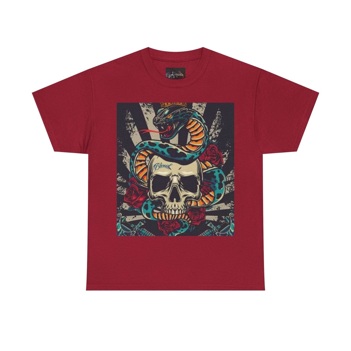 Bold Snake and Skull Graphic Tee - IntuitiveEncBoutique