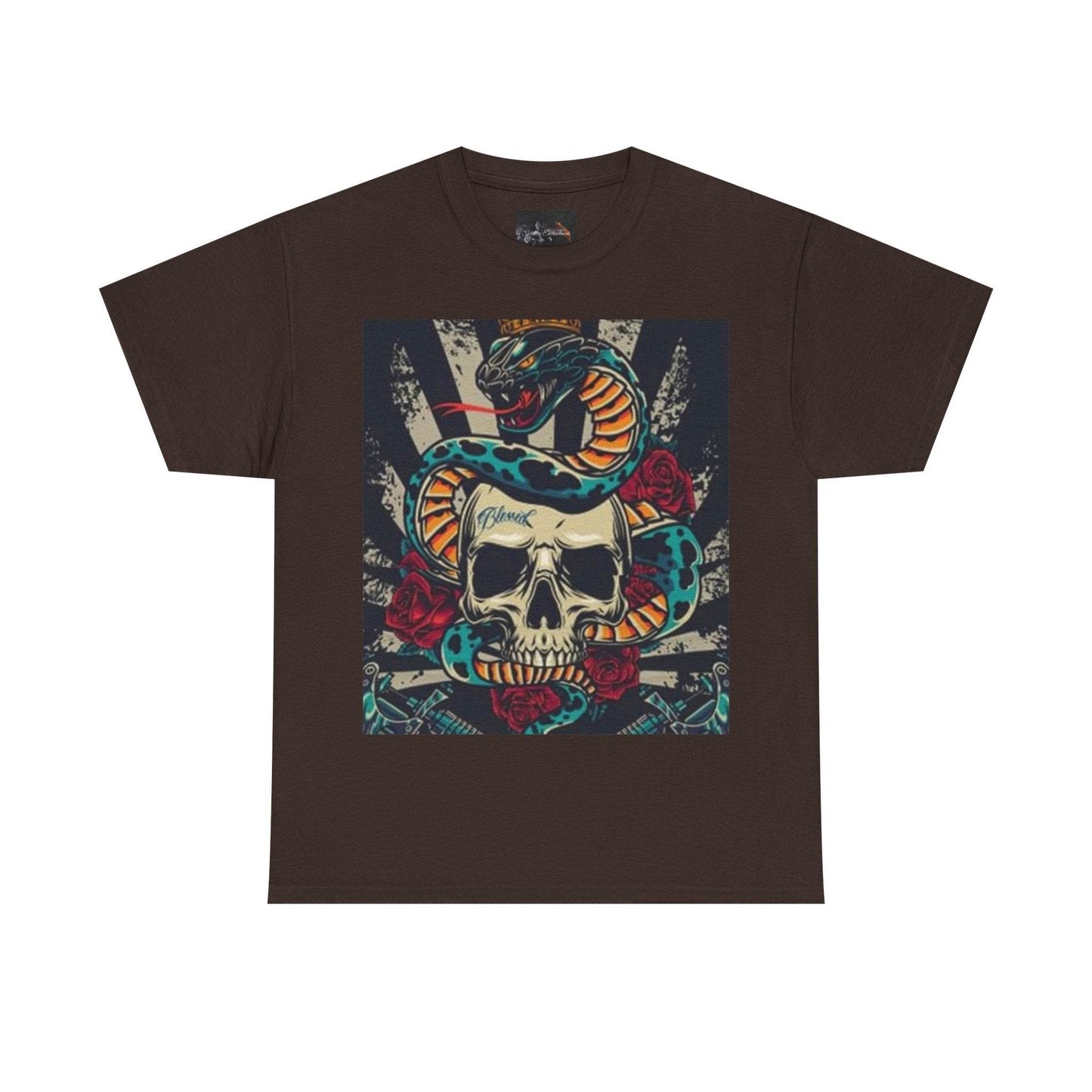 Bold Snake and Skull Graphic Tee - IntuitiveEncBoutique