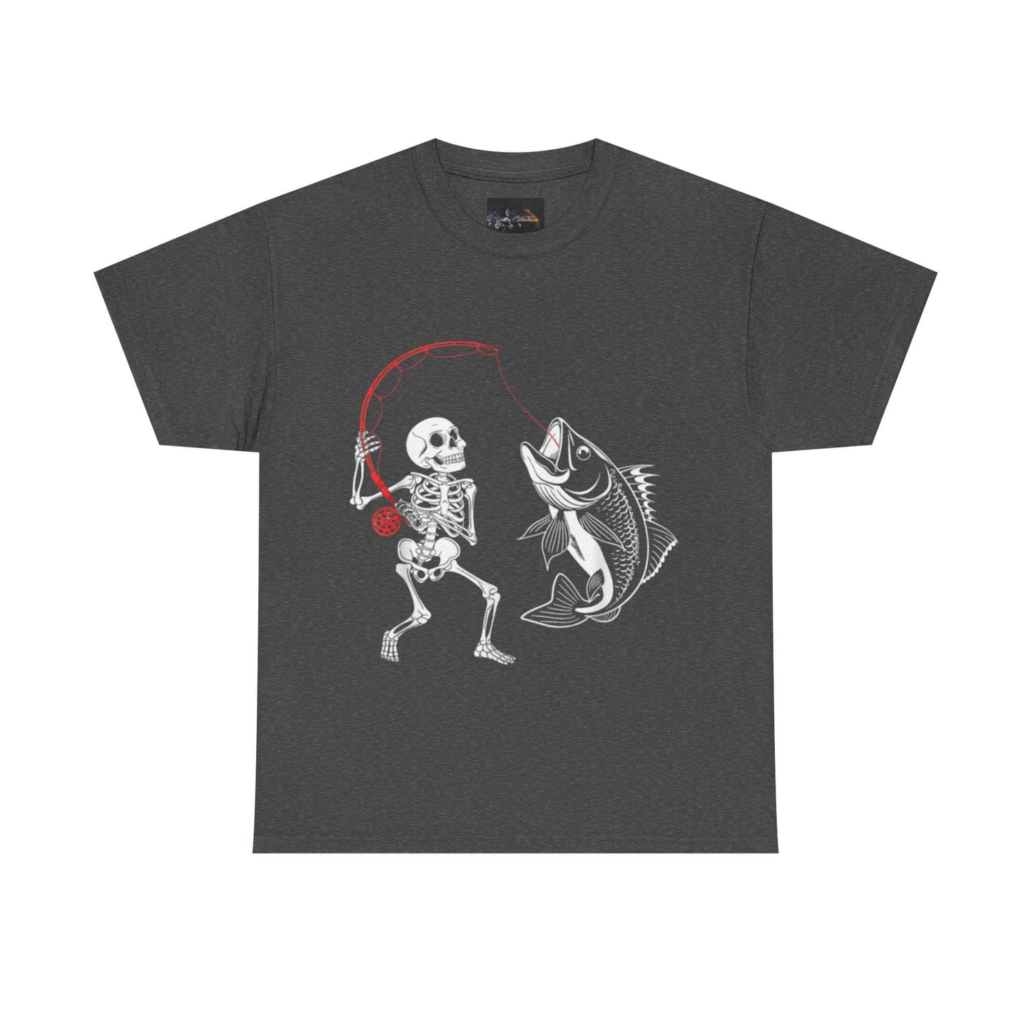 Skeleton Fishing Unisex Heavy Cotton Tee - IntuitiveEncBoutique
