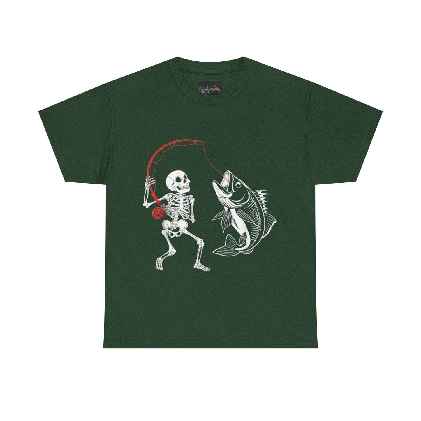 Skeleton Fishing Unisex Heavy Cotton Tee - IntuitiveEncBoutique