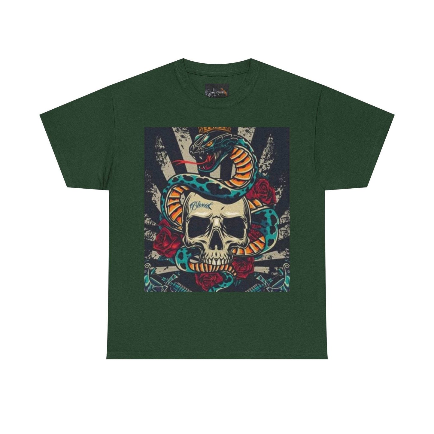 Bold Snake and Skull Graphic Tee - IntuitiveEncBoutique