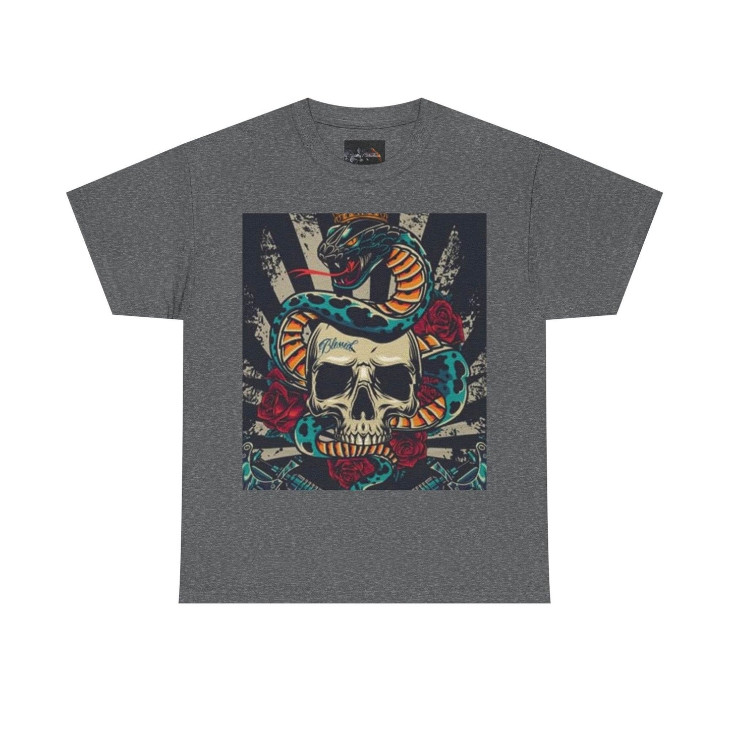 Bold Snake and Skull Graphic Tee - IntuitiveEncBoutique