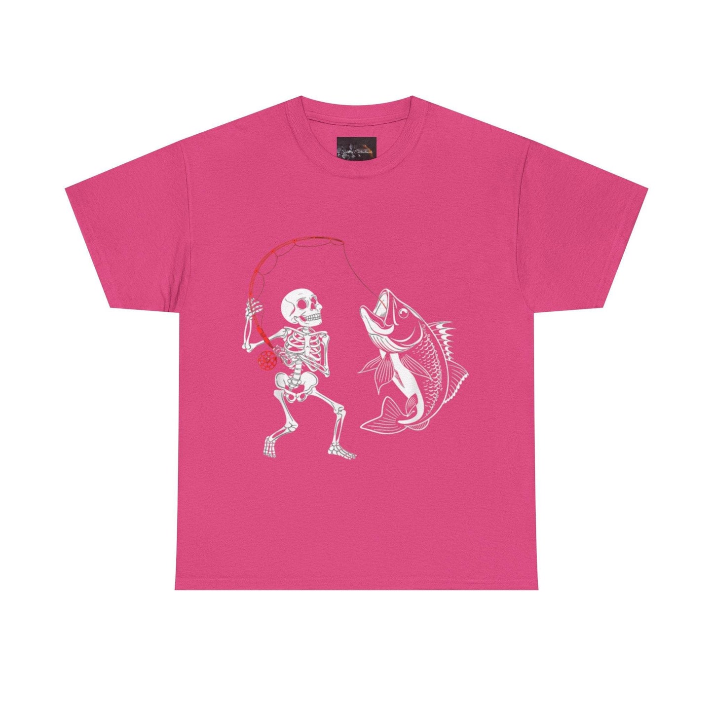 Skeleton Fishing Unisex Heavy Cotton Tee - IntuitiveEncBoutique