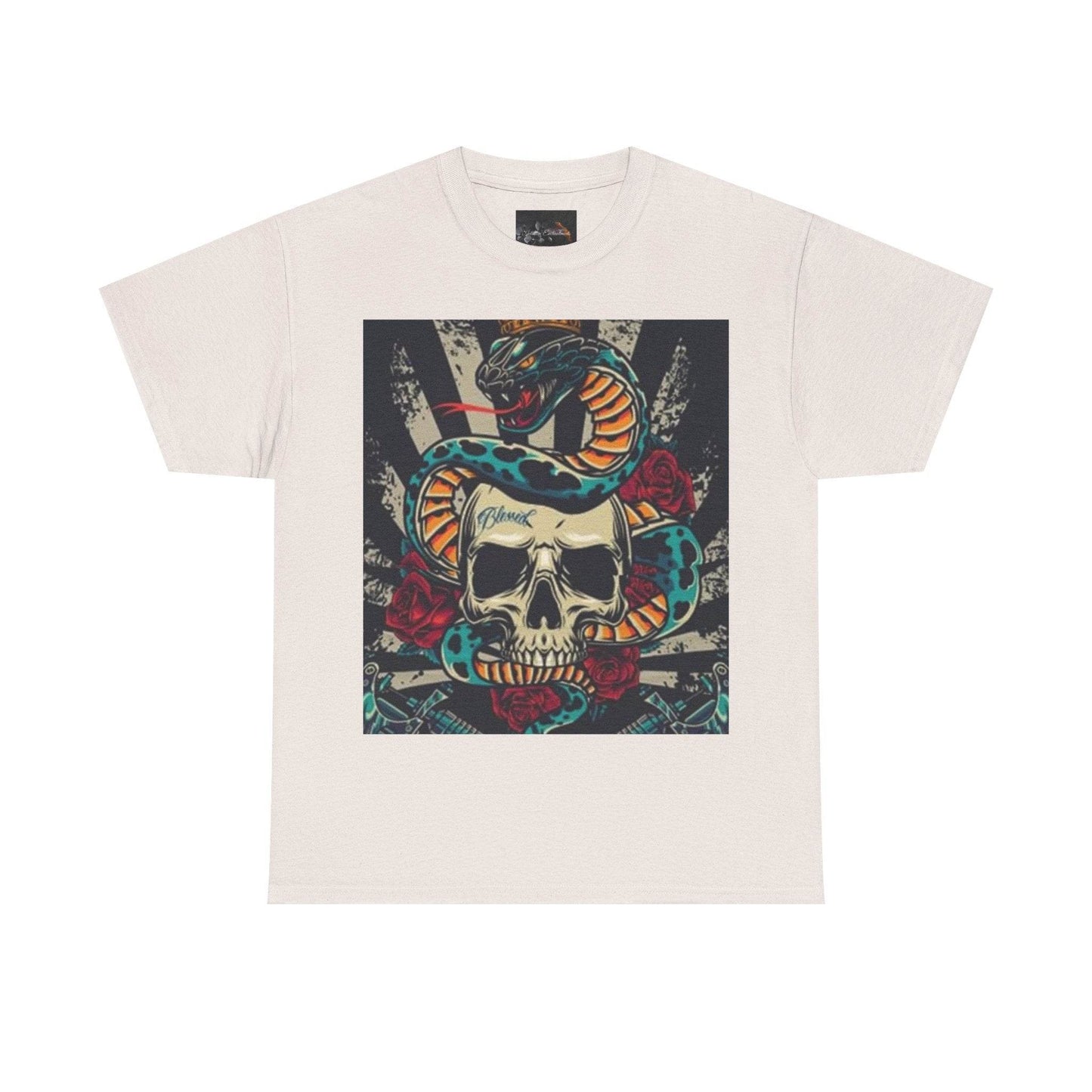 Bold Snake and Skull Graphic Tee - IntuitiveEncBoutique