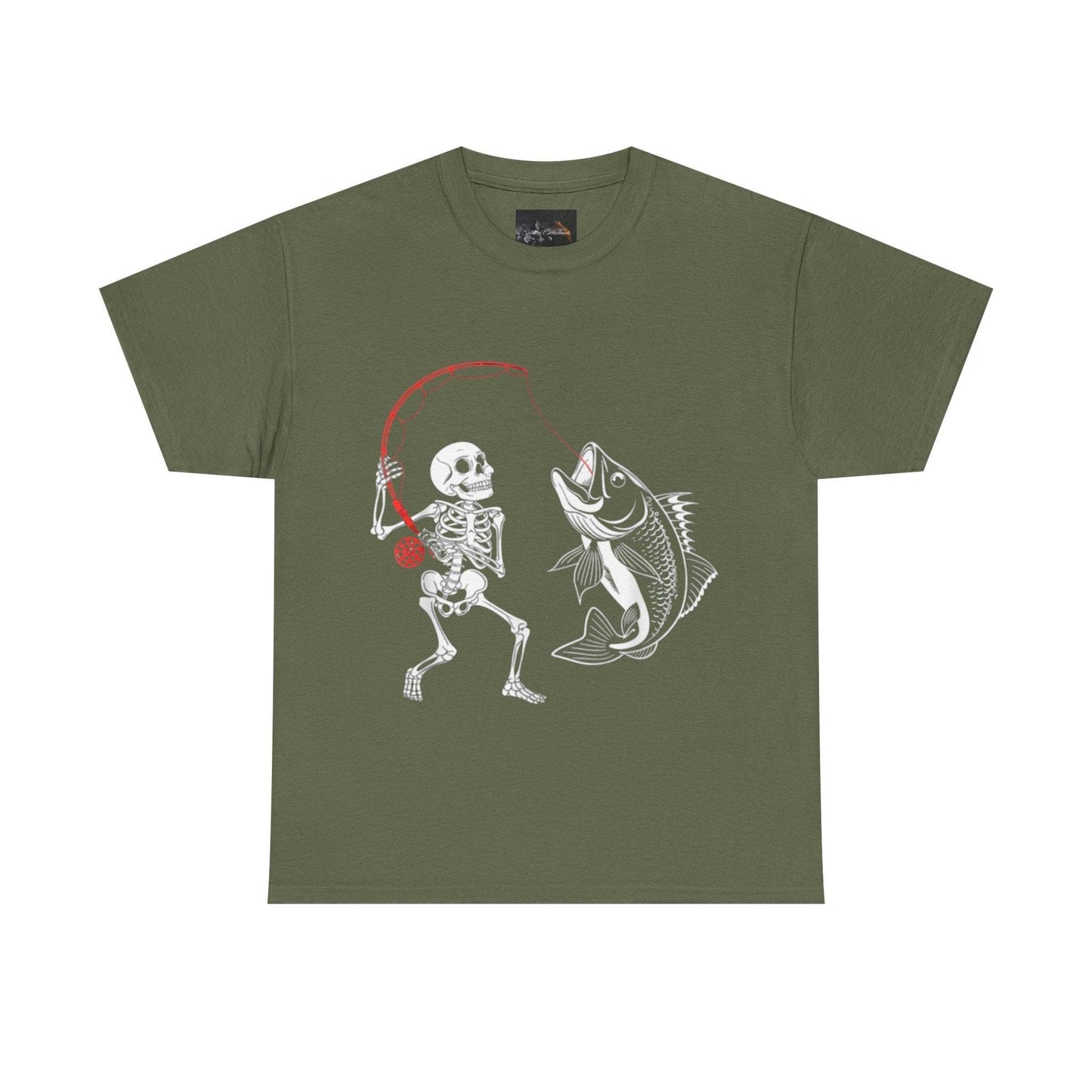 Skeleton Fishing Unisex Heavy Cotton Tee - IntuitiveEncBoutique