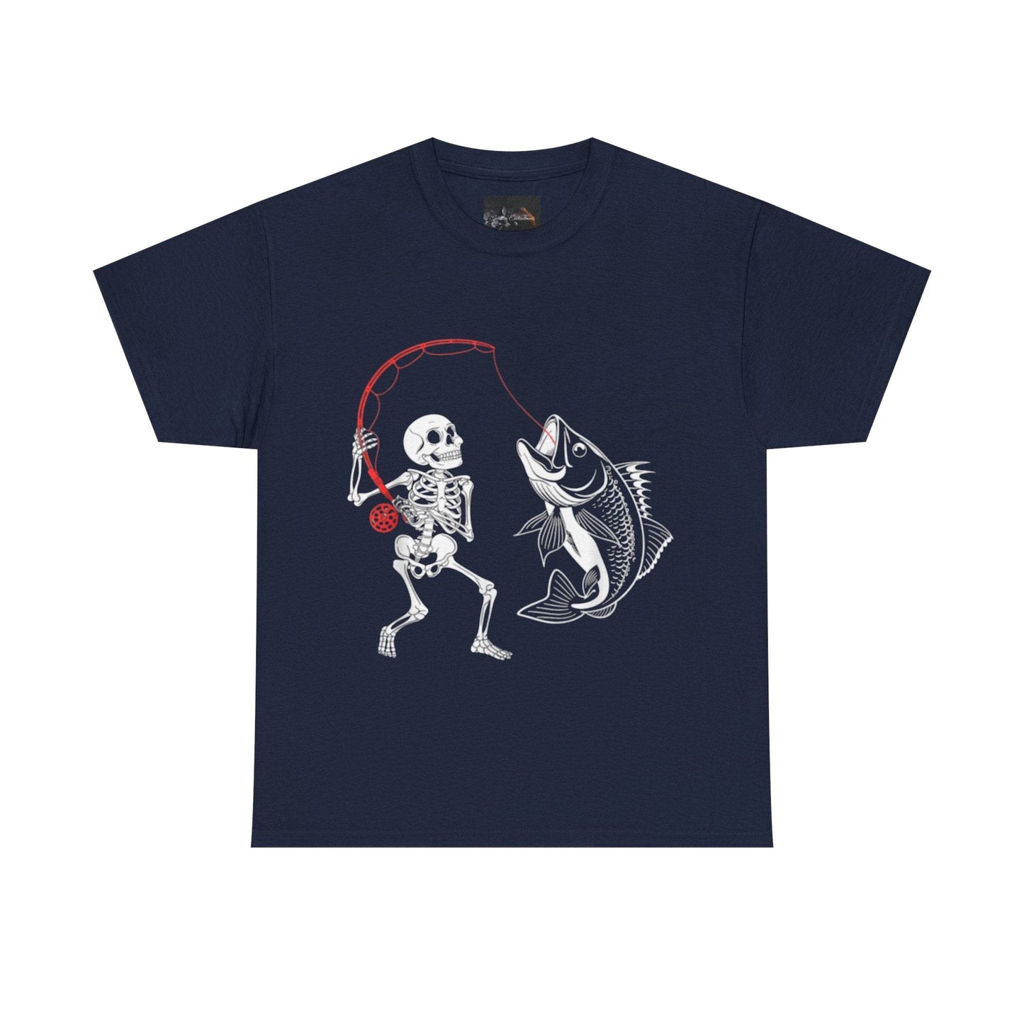 Skeleton Fishing Unisex Heavy Cotton Tee - IntuitiveEncBoutique