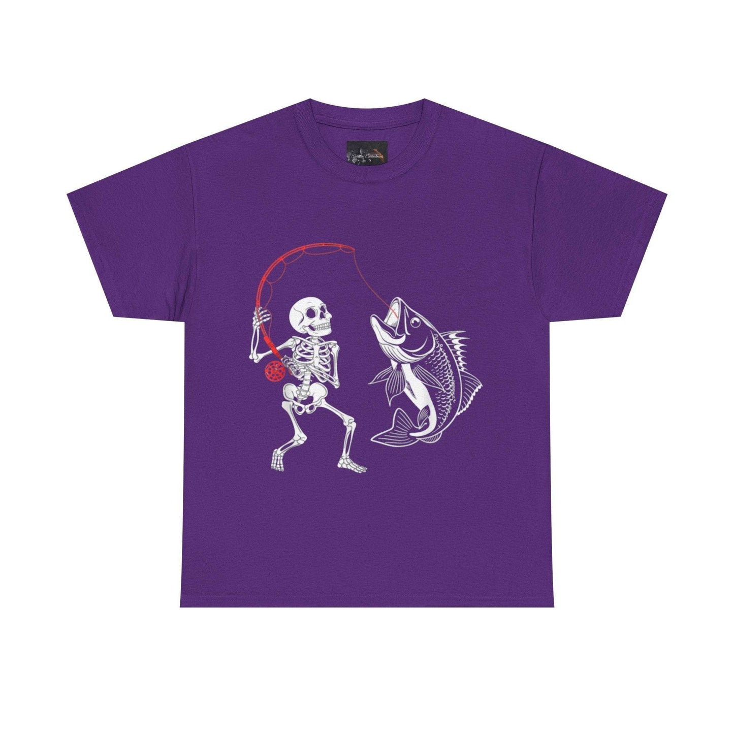 Skeleton Fishing Unisex Heavy Cotton Tee - IntuitiveEncBoutique
