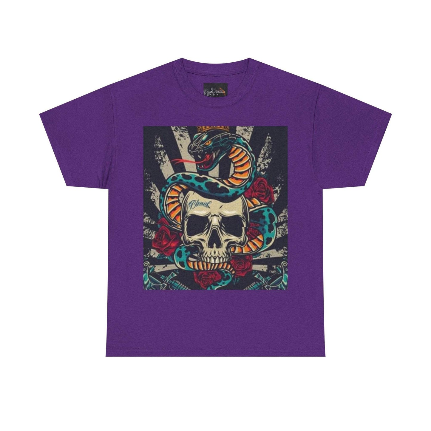 Bold Snake and Skull Graphic Tee - IntuitiveEncBoutique