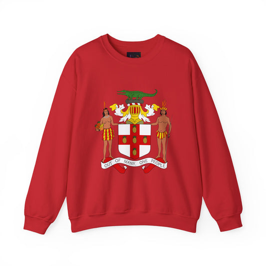 Jamaican Coat of Arms Heritage Crewneck Sweatshirt - Comfort, Unisex Apparel, Great for Celebrations, Cultural Events, Gift Idea, Everyday Wear