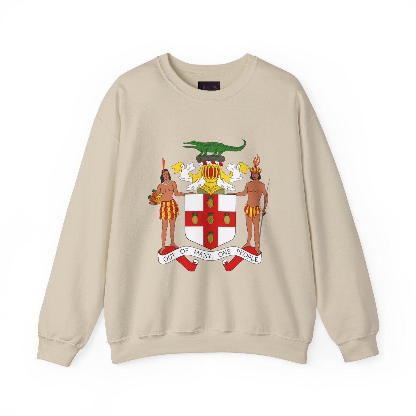 Jamaican Coat of Arms Heritage Crewneck Sweatshirt - Comfort, Unisex Apparel, Great for Celebrations, Cultural Events, Gift Idea, Everyday Wear