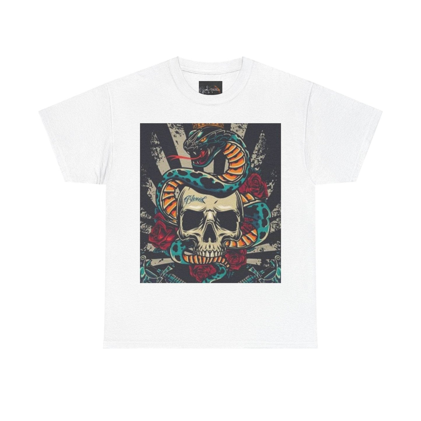 Bold Snake and Skull Graphic Tee - IntuitiveEncBoutique