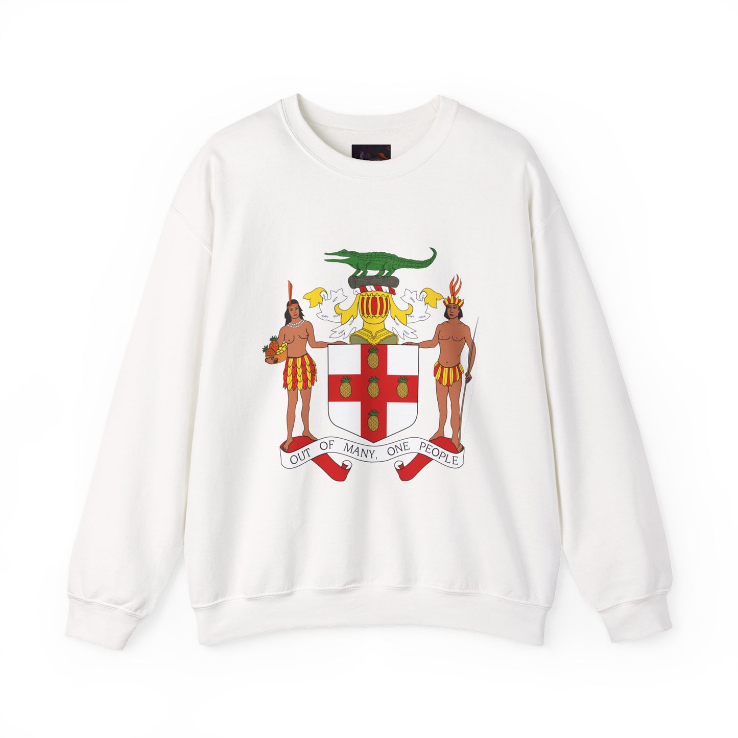 Jamaican Coat of Arms Heritage Crewneck Sweatshirt - Comfort, Unisex Apparel, Great for Celebrations, Cultural Events, Gift Idea, Everyday Wear