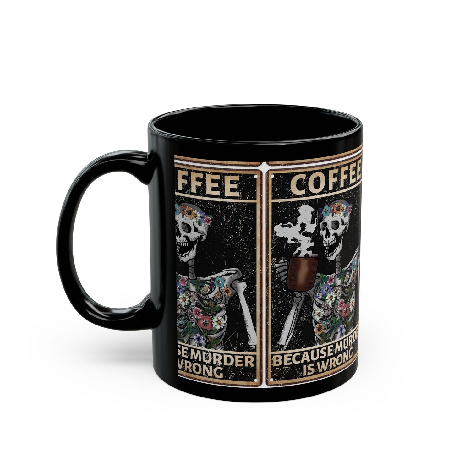 Coffee Mug with Skeleton Design - Funny Gift for Halloween, Birthdays, Coffee Lovers, Unique Home Decor, Quirky Kitchenware