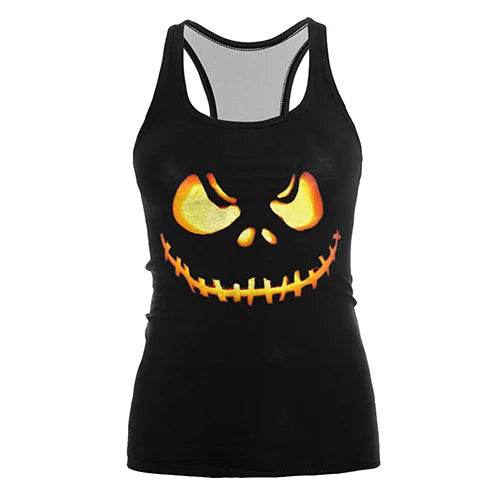 The Nightmare Before Christmas Tank top Women Halloween Sexy Print Women Jack Skellington Tops - IntuitiveEncBoutique