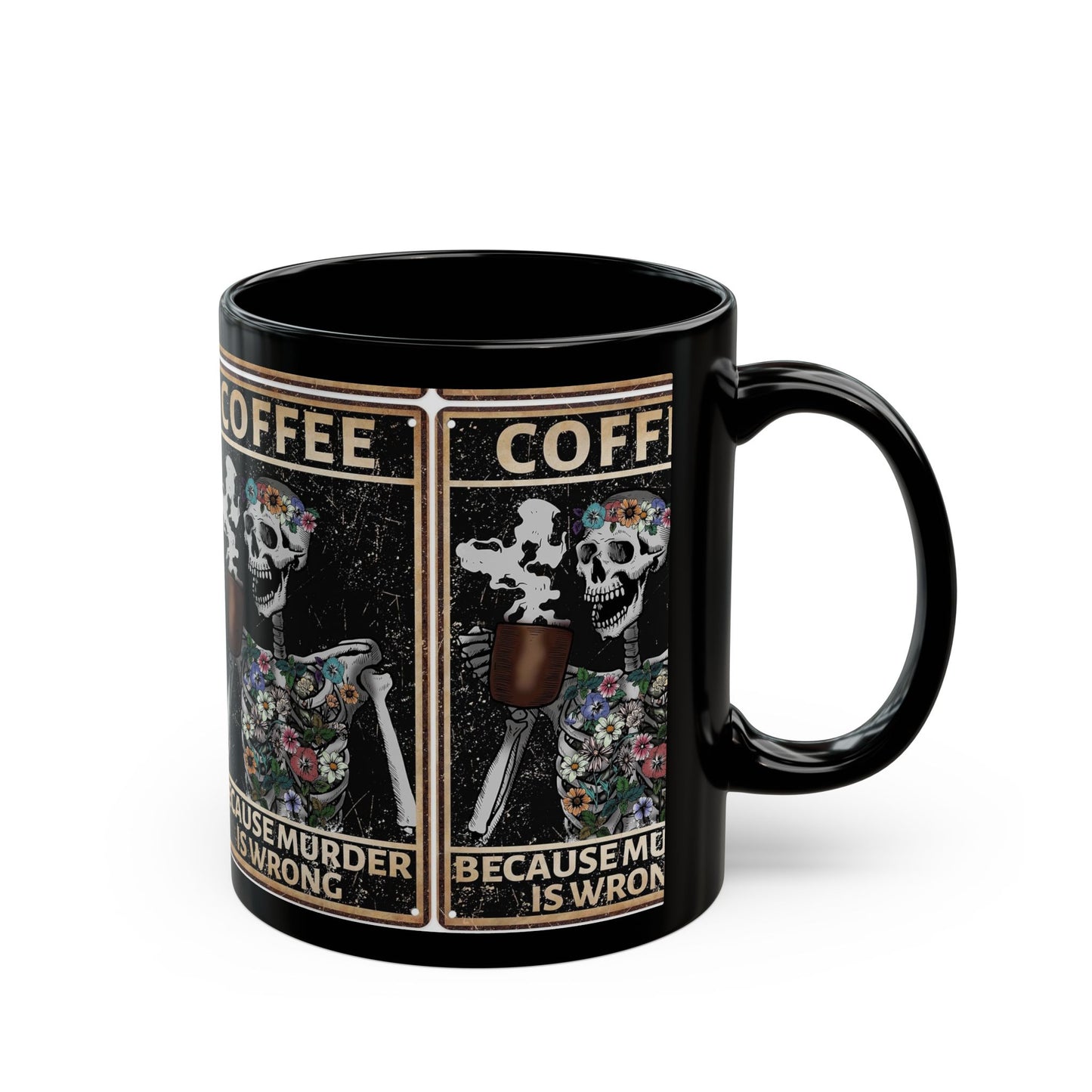Coffee Mug with Skeleton Design - Funny Gift for Halloween, Birthdays, Coffee Lovers, Unique Home Decor, Quirky Kitchenware