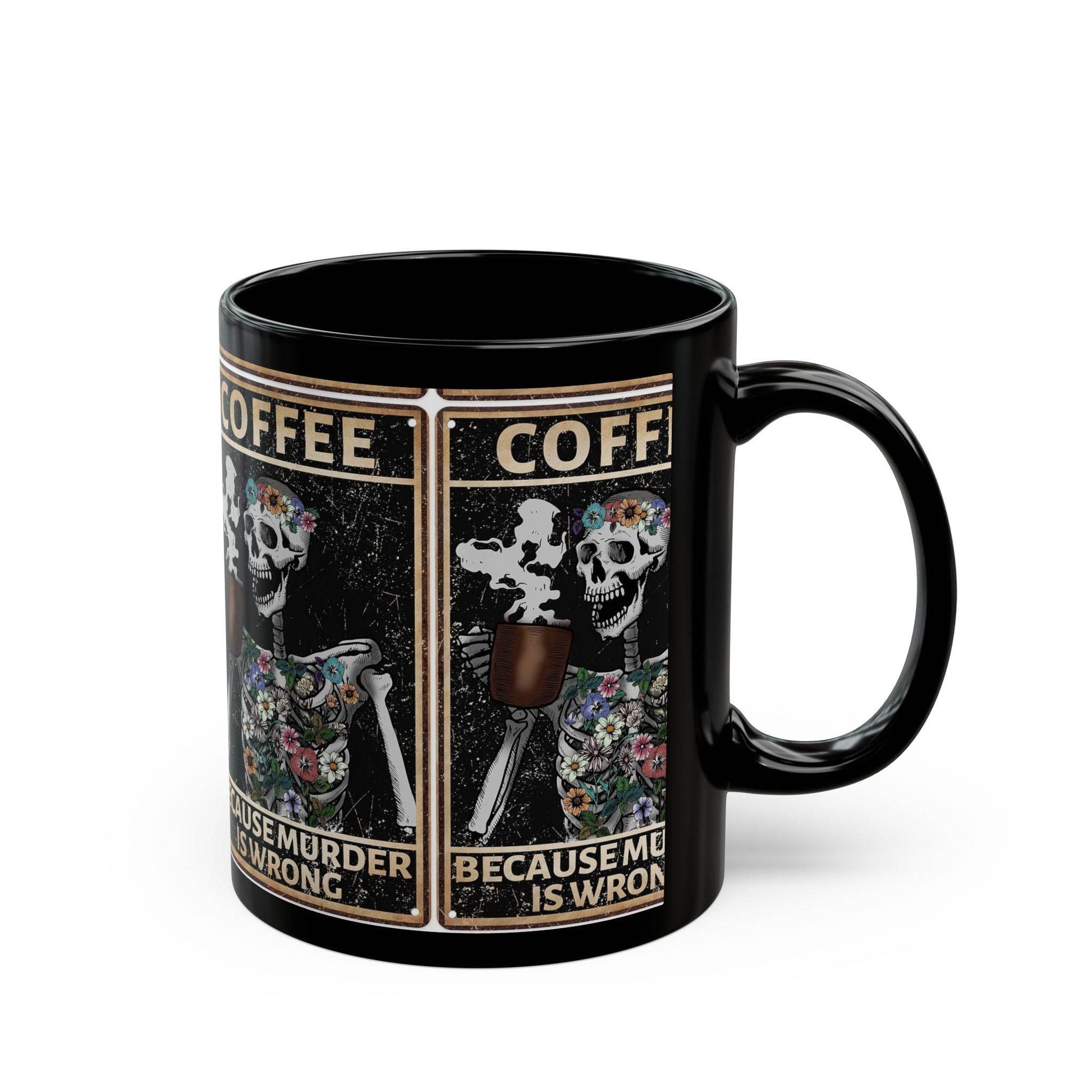 Coffee Mug with Skeleton Design - Funny Gift for Halloween, Birthdays, Coffee Lovers, Unique Home Decor, Quirky Kitchenware - IntuitiveEncBoutique